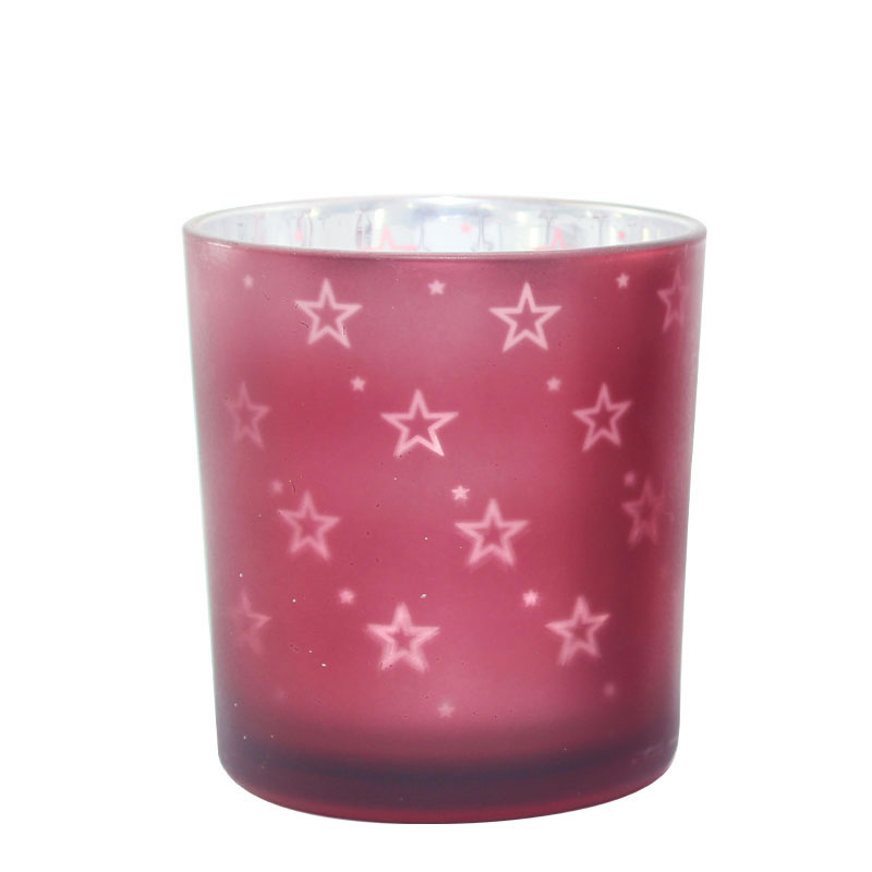 廠家供應精美工藝品玻璃蠟燭杯  圣誕擺件