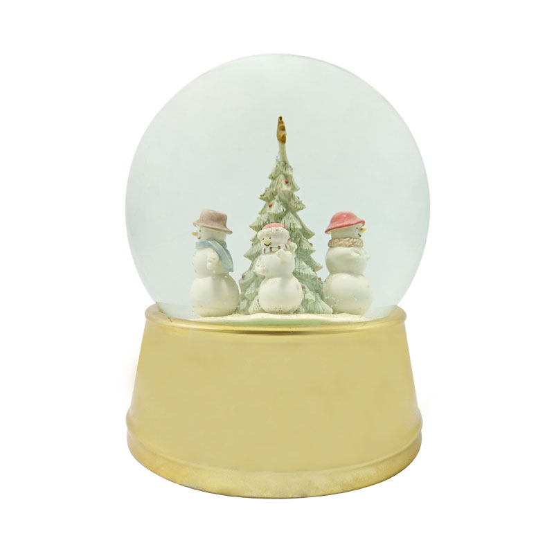 廠家定制樹脂雪花球工藝品  水晶球家居擺件