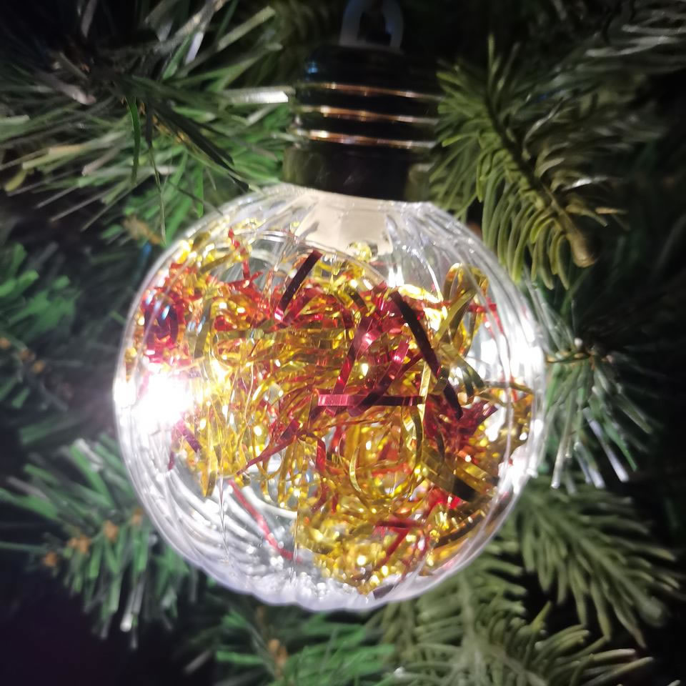 LED 防碎透明圣誕球