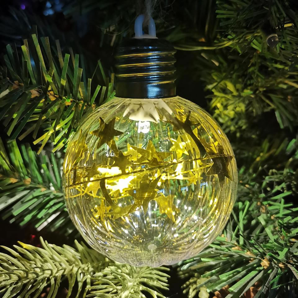 LED 防碎透明圣誕球