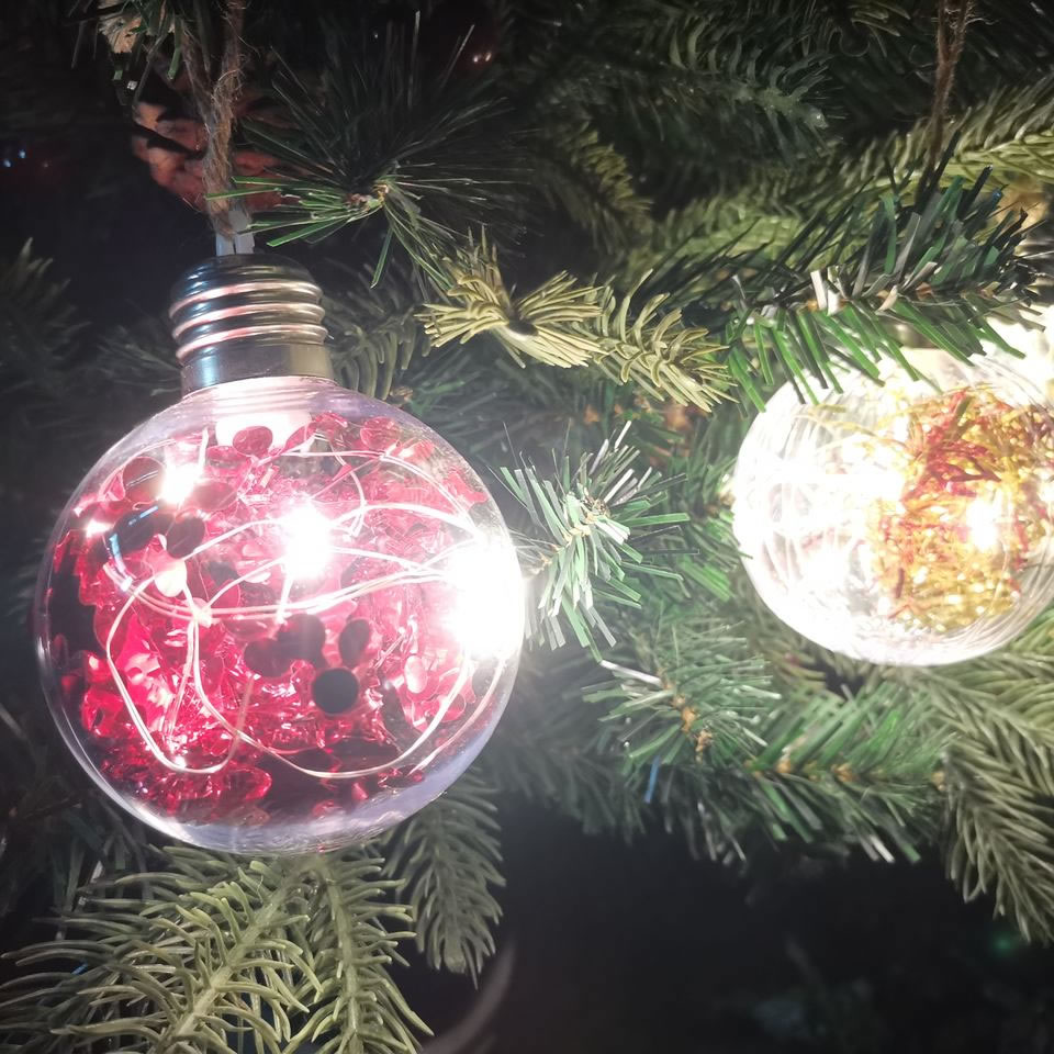 LED 防碎透明圣誕球