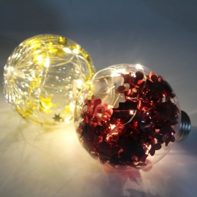 LED 防碎透明圣誕球 